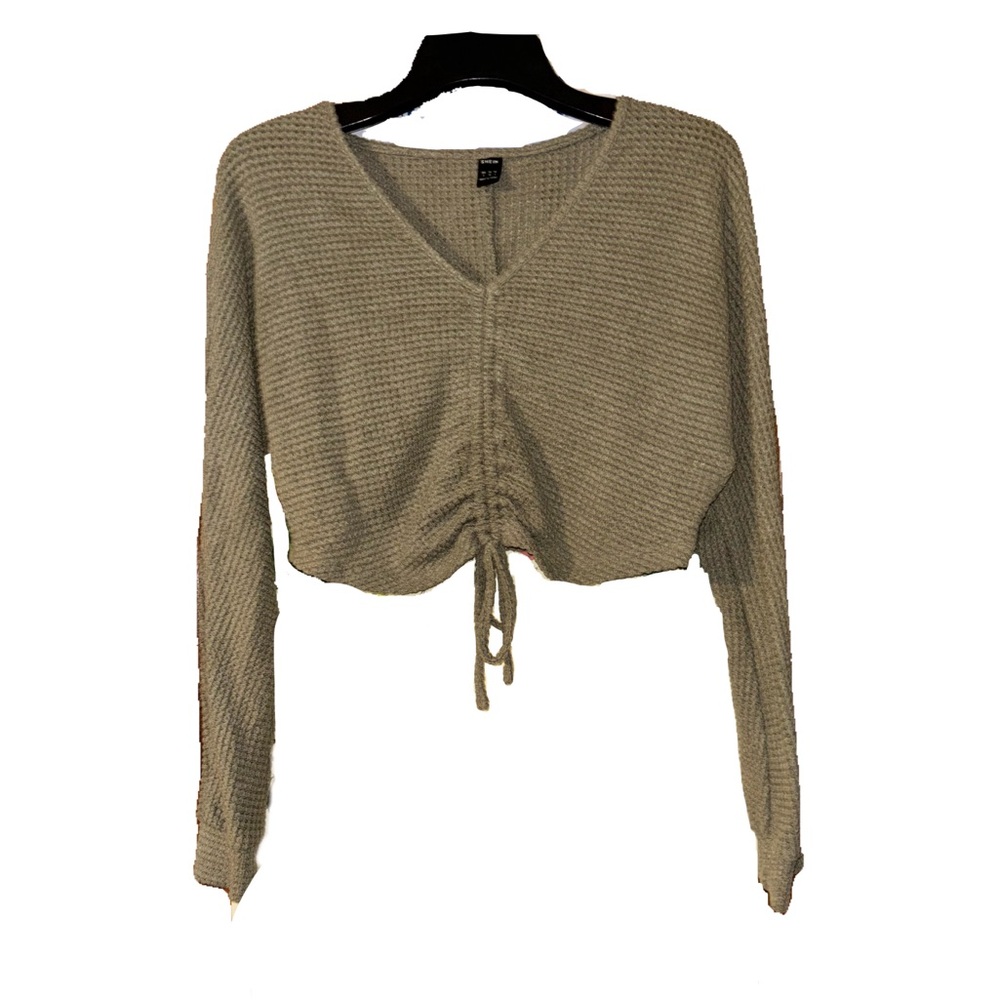 Sage Cinched Crop Top